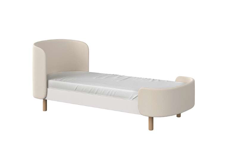 Кровать Kidi Soft 67х167 бело-молочного цвета