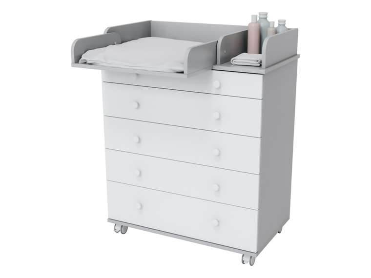 Пеленальный комод Oskar серого цвета