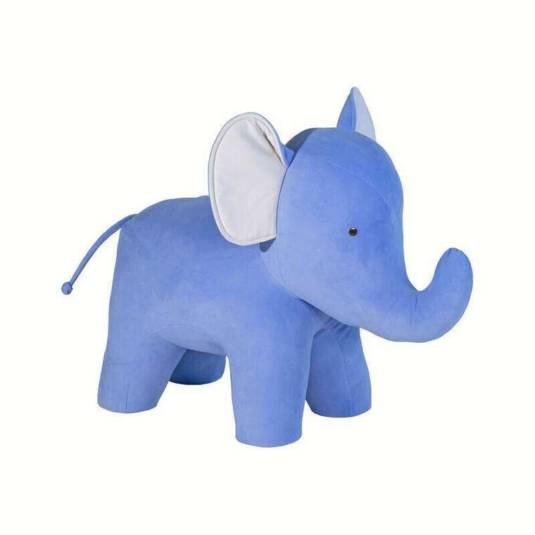 Детский пуф Слон пастельно-синего цвета
