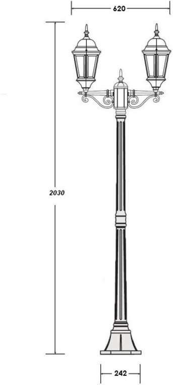 Наземный фонарь IP44 Oasis Light ASTORIA 2 91408LA Gw