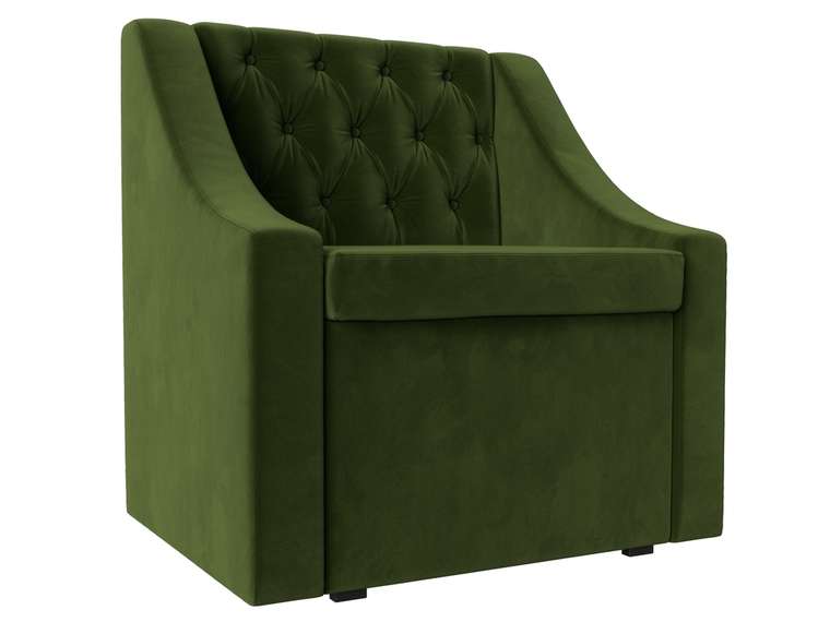Кресло Мерлин зеленого цвета с ящиком