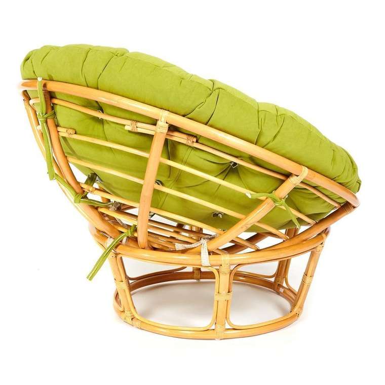 Садовое кресло Papasan с подушкой оливкового цвета