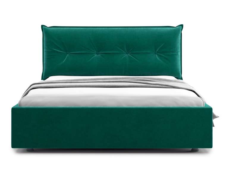 Кровать Cedrino 160х200 темно-зеленого цвета с подъемным механизмом