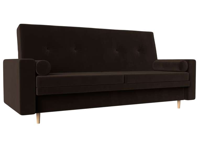 Прямой диван-кровать Белфаст коричневого цвета (книжка)