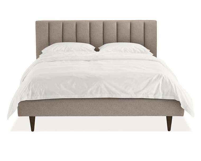 Кровать Клэр 160х200 серо-бежевого цвета с подъемным механизмом