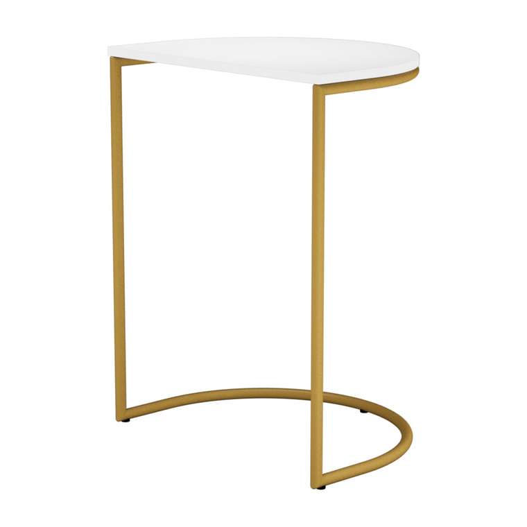Приставной столик Evekis бело-золотого цвета