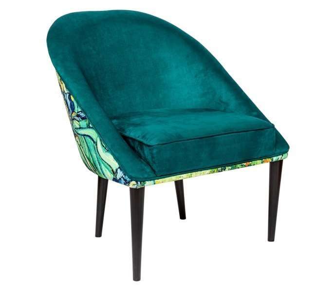 Кресло Ирисы сине-зеленого цвета