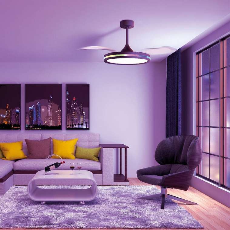 Люстра-вентилятор Rafaga 8728 (пластик, цвет черный)