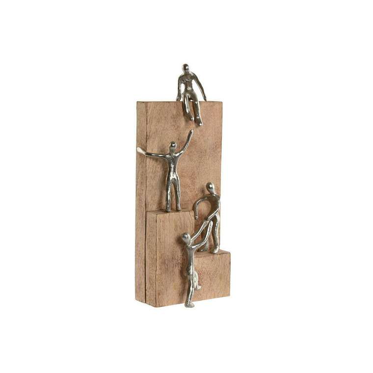 Декоративная фигура Коричневый Серебристый Натуральный 15 x 10 x 39 cm