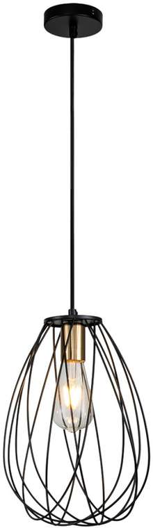 Подвесной светильник в форме клетки E27*60W Black/Brass Escada Barrie 10180/1S