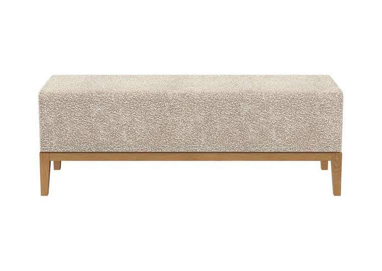 Банкетка Fjord 120 молочного цвета