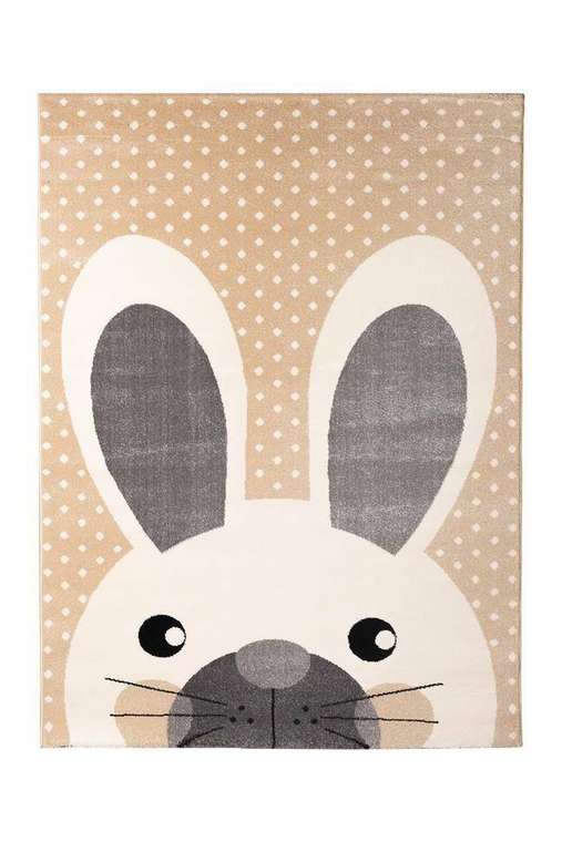 Ковер детский Kids Rabbit 80х150 бежевого цвета
