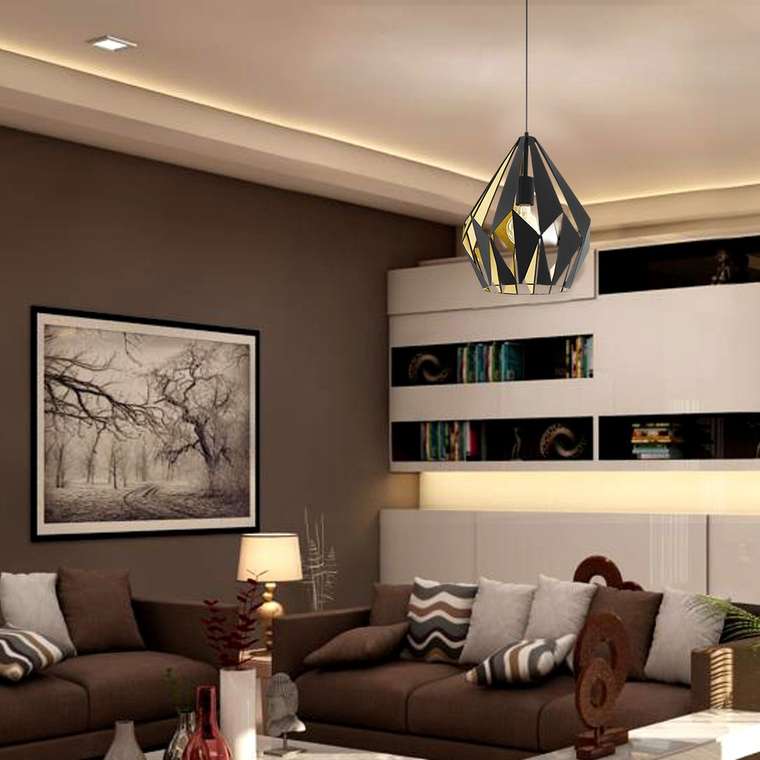 Подвесной светильник Carlton 1 49931 (металл, цвет черный)