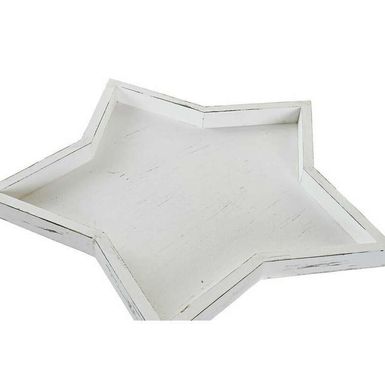 Блюдо 57 x 54 x 3  Белый Shabby Chic Маринованный (3 Предметы)