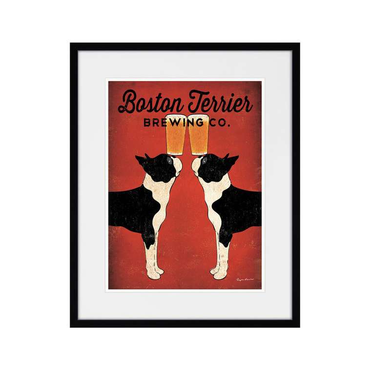 Репродукция картины Boston Terrier Brewing Co