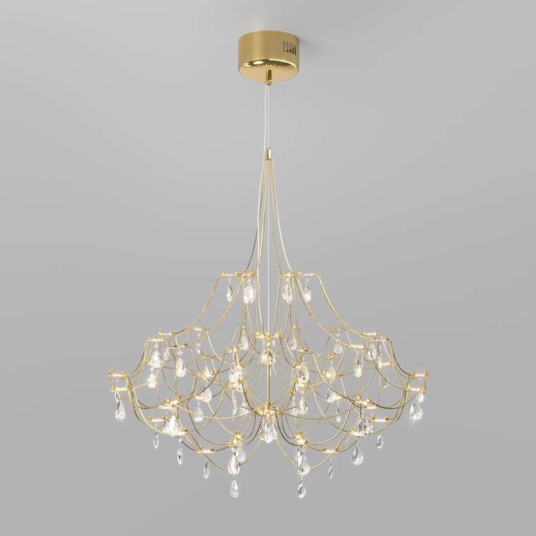 Светодиодная люстра с декором из хрусталя и с пультом дистанционного управления 90400 LED Adit
