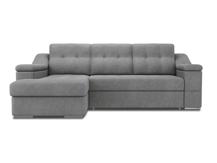 Угловой диван-кровать левый Liverpool серого цвета
