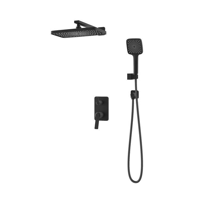 Встраиваемая система с тропическим и ручным душем IDDIS Parker черного цвета 