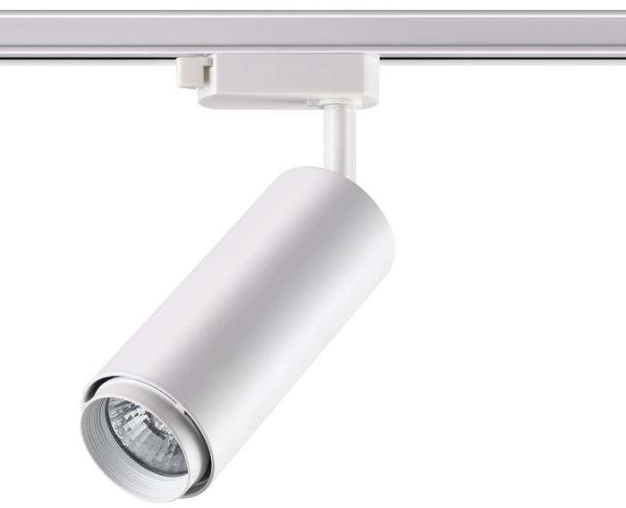 Светильник трековый однофазный трехжильный IP20 50W 220V NT19 белый Novotech Pipe 370415