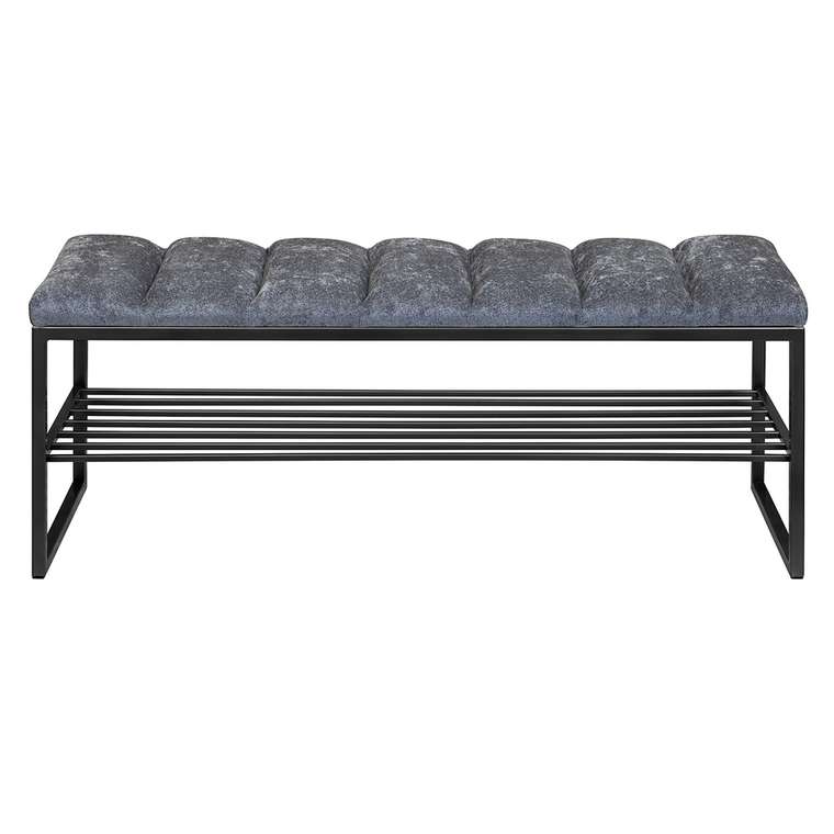 Банкетка Ruby серо-черного цвета