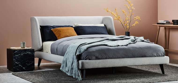 Кровать Cocon 160x200 светло-серого цвета