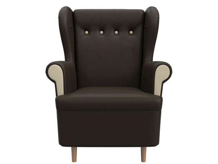 Кресло Торин коричневого цвета (экокожа)