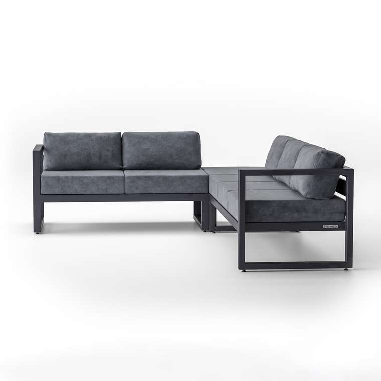 Угловой модульный диван Capri серого цвета правый