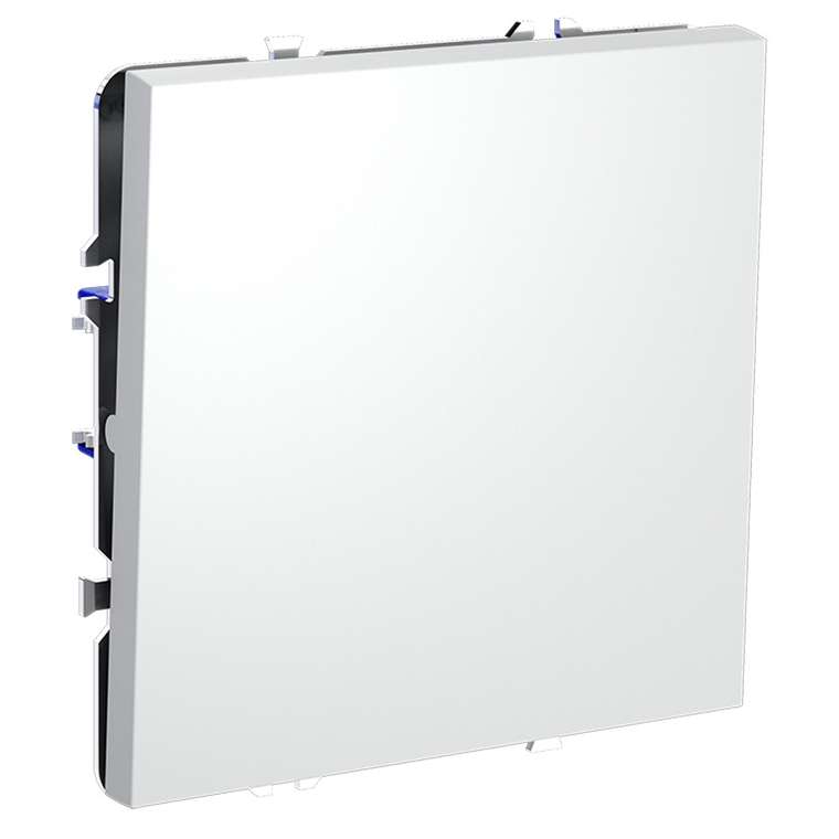 Перекрестный переключатель встраиваемый VOLTUM S70 одноклавишный 10А, (белый матовый)