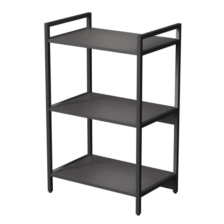 Стеллаж 10СС.3.600 средний 3 полки темно-серого цвета