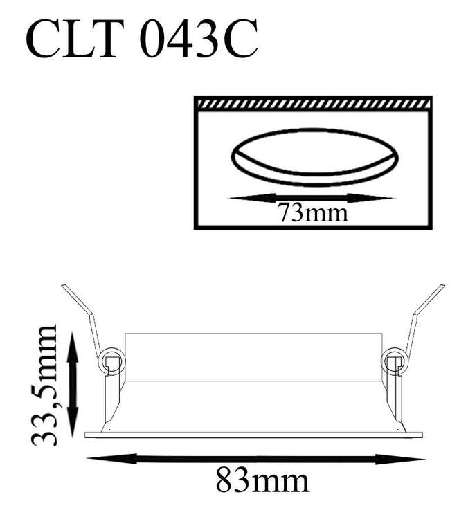 Встраиваемый светильник CLT 043C WH (алюминий, цвет белый)