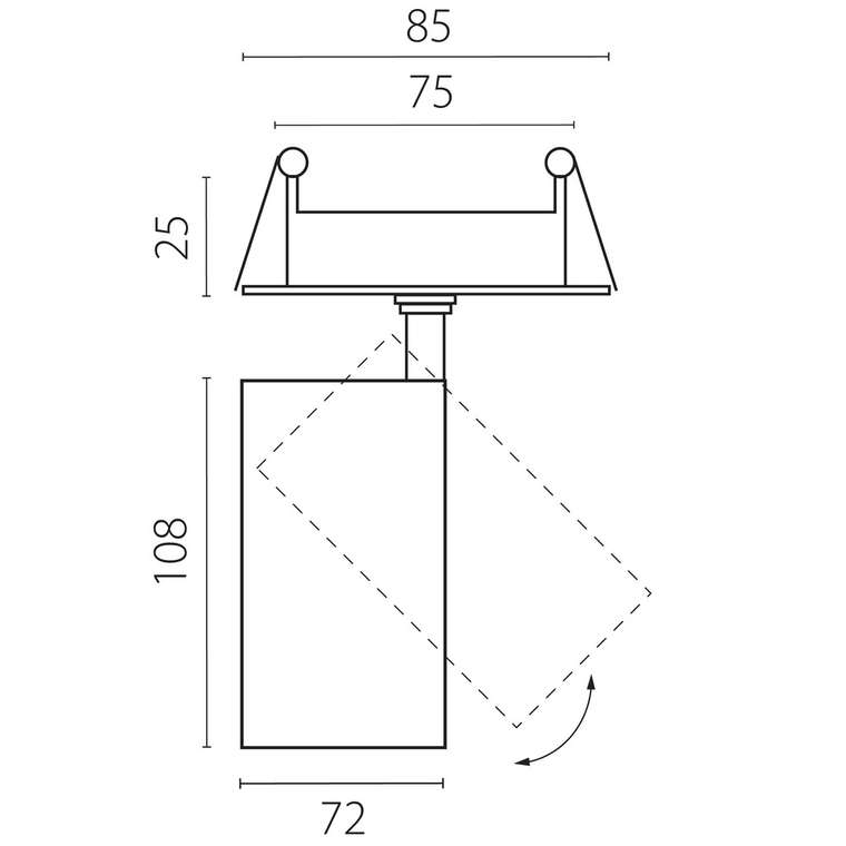 Светильник ALTA BASE встраиваемый LED 24W 3040LM 24G БЕЛЫЙ 3000K со встр. чашей (215236 + 215006 + 215000-24)