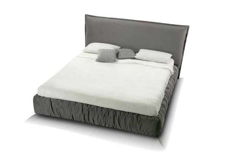 Кровать с подъемным механизмом Now 180х200 серого цвета