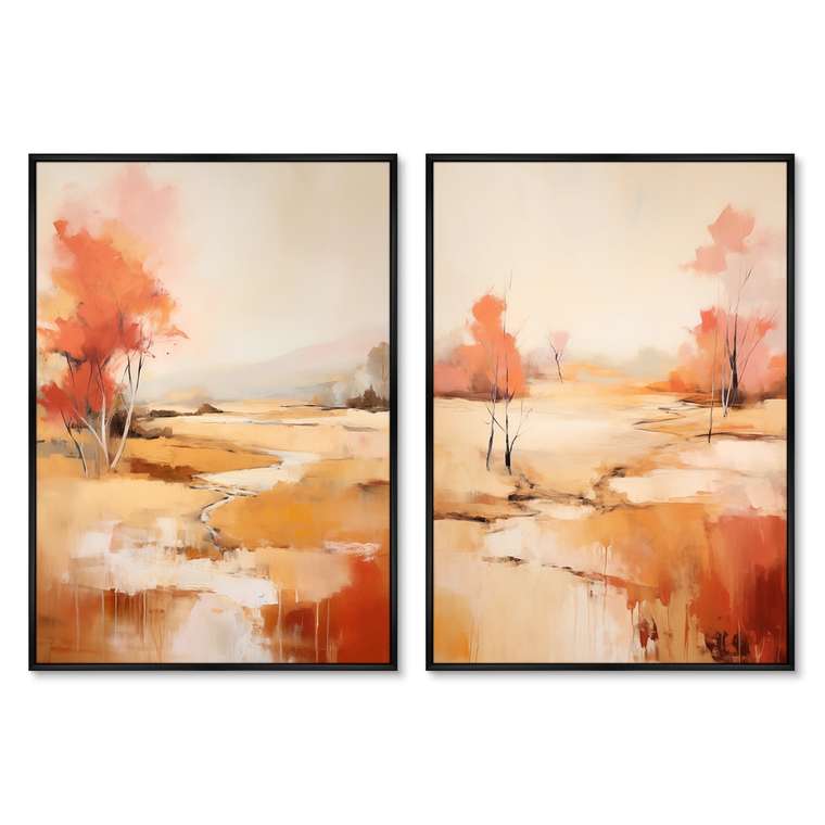 Набор из двух репродукций картин Landscape Collection, Autumn, 2024г.