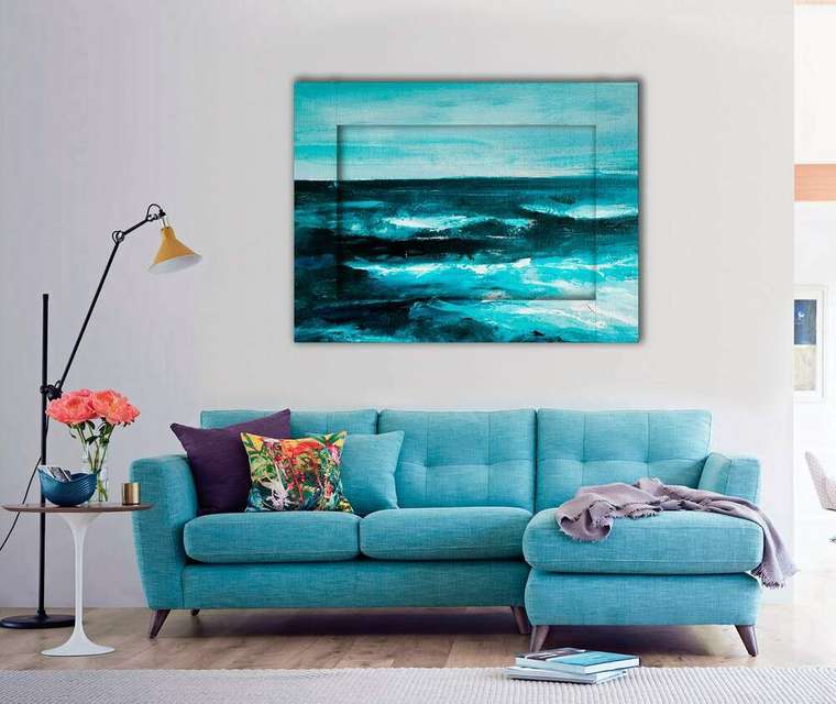 Картина с арт рамой Море 60х80 см