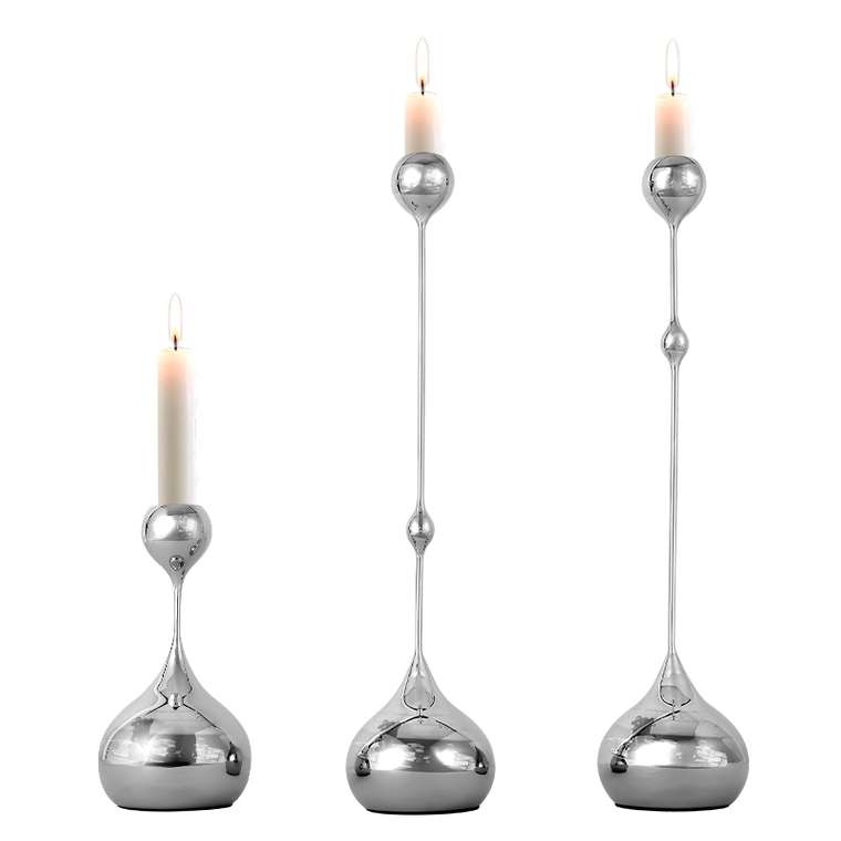 Подсвечник ArtHomeDecor DROP 6917 M SILVER