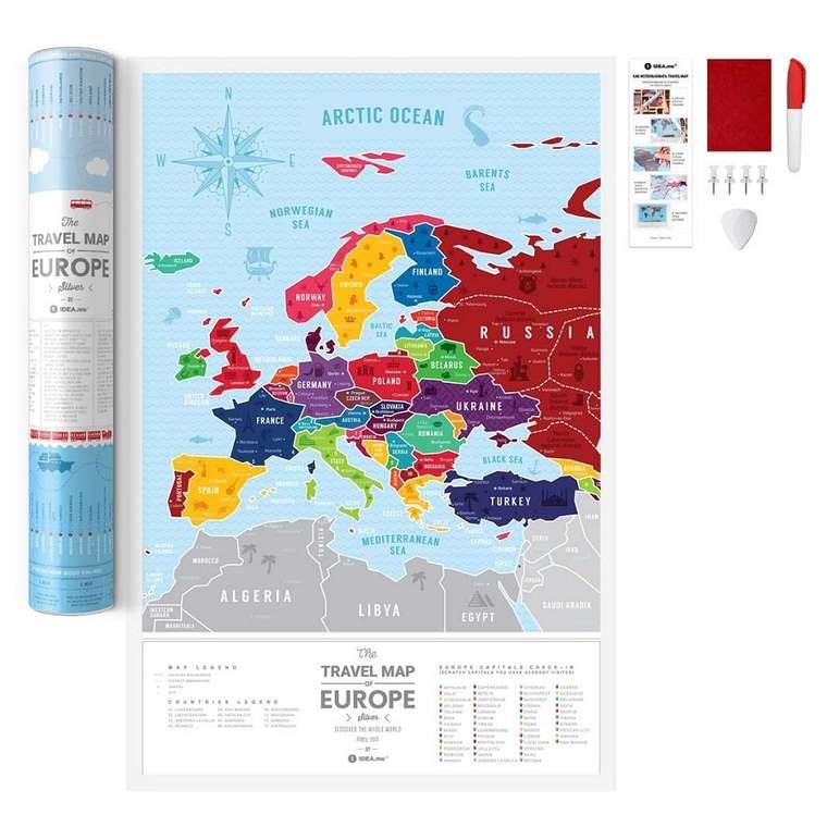 Карта travel map silver europe