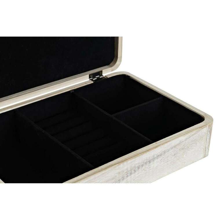 Декоративная коробка Натуральный Деревянный MDF 28 x 18 x 6,5 cm (2 штук)