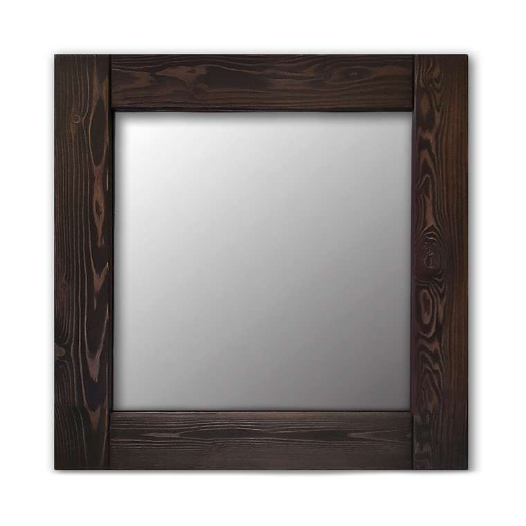 Настенное зеркало Венге 50х65 коричневого цвета
