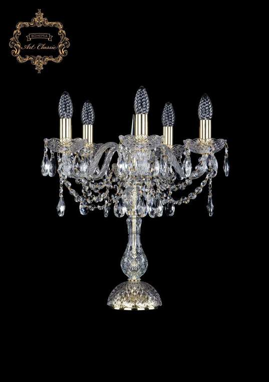 Хрустальная настольная лампа с подвесками Art Classic 45271 12.12.5.141-45.Gd.Sp подсвечник