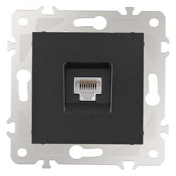 Розетка Ethernet RJ-45 без рамки 203.45-1.black