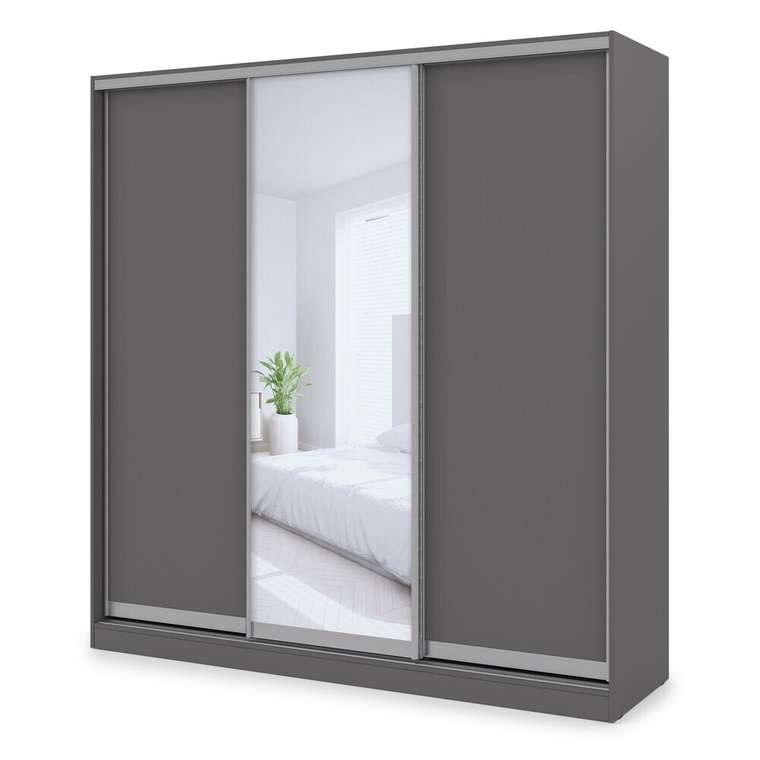 Шкаф-купе Comfort 24.5 темно-серого цвета