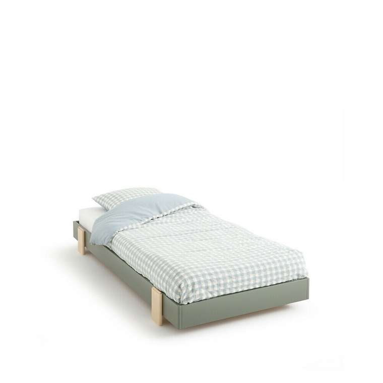 Кровать Pila 90x190 серого цвета без подъемного механизма