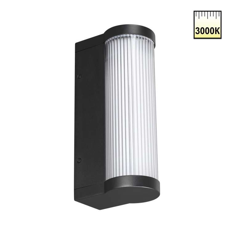Настенный уличный светильник Novotech Fluo 359984 черный IP65 LED 12W 220-240V 3000K