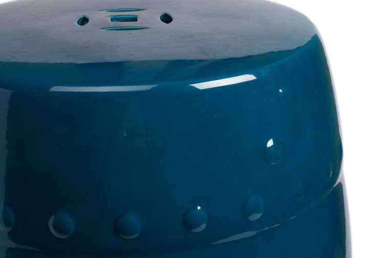 Керамический столик-табурет Garden Stool Синий в виде барабана 