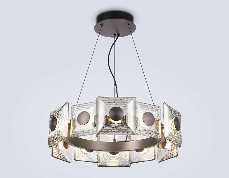 Подвесная люстра Crystal LH31024 (стекло, цвет дымчатый)