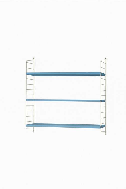 Настенная полка 60х50х20 голубого цвета