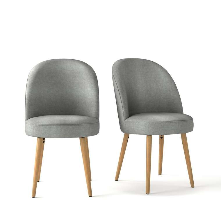 Набор из двух стульев Quilda серого цвета
