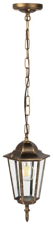 Уличный подвесной светильник ЭРА Веледа GBS-104-BR-0810 230В Е27 IP54 бронза Б0071481