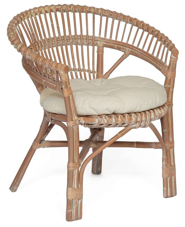 Кресло Koln бежевого цвета с подушкой
