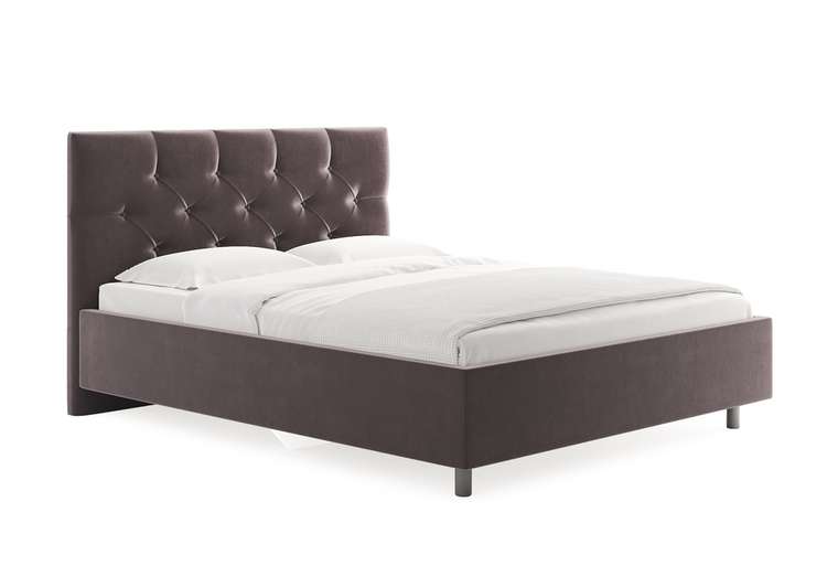 Кровать Bari 160х200 темно-коричневого цвета без основания и подъемного механизма